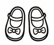 a pair of shoes with bows on them.webp